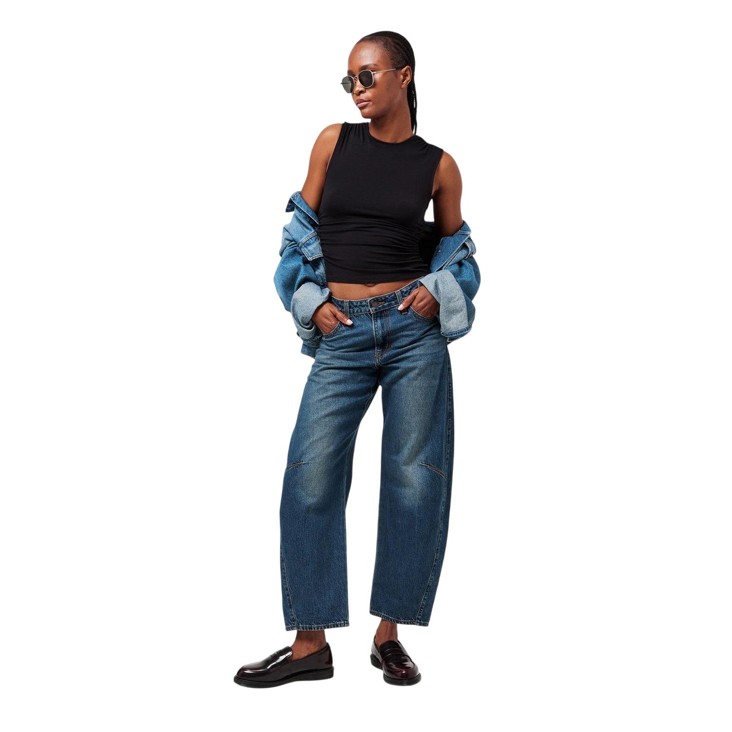 Blue - Lifestyle - Levis Womens-Ladies Balloon Baggy Jeans