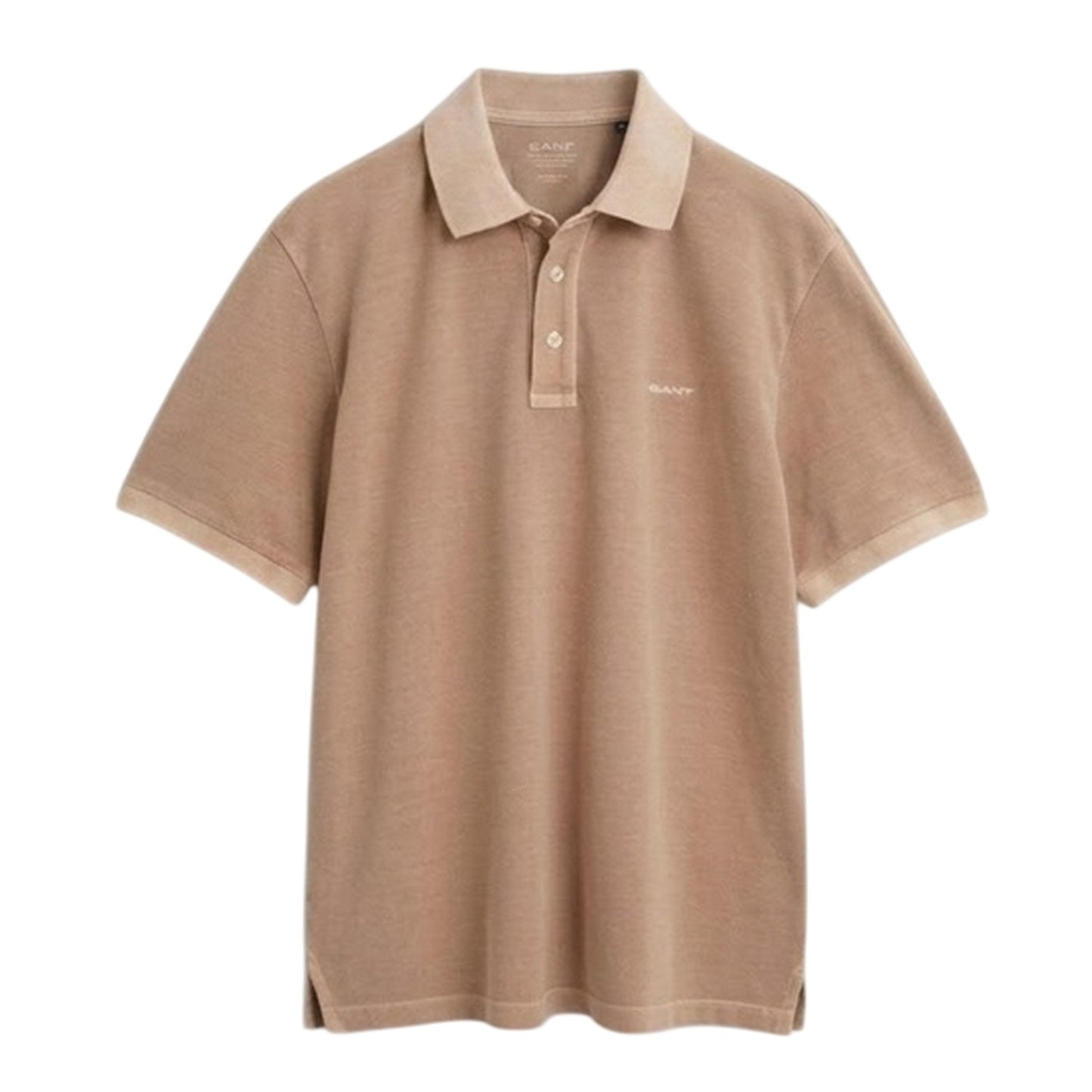 Sand - Front - Gant Mens Logo Pique Sun Faded Polo Shirt