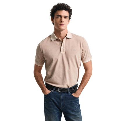 Sand - Side - Gant Mens Logo Pique Sun Faded Polo Shirt