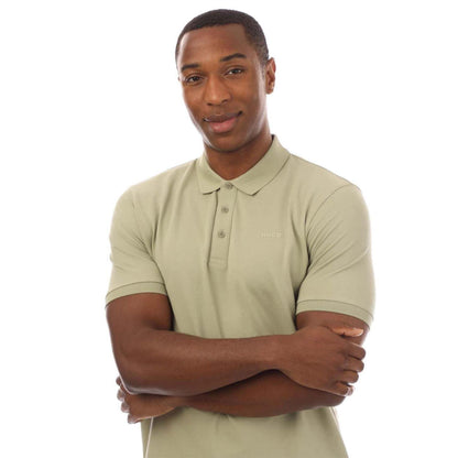 Green - Side - Hugo Mens Donos222 Short-Sleeved Polo Shirt