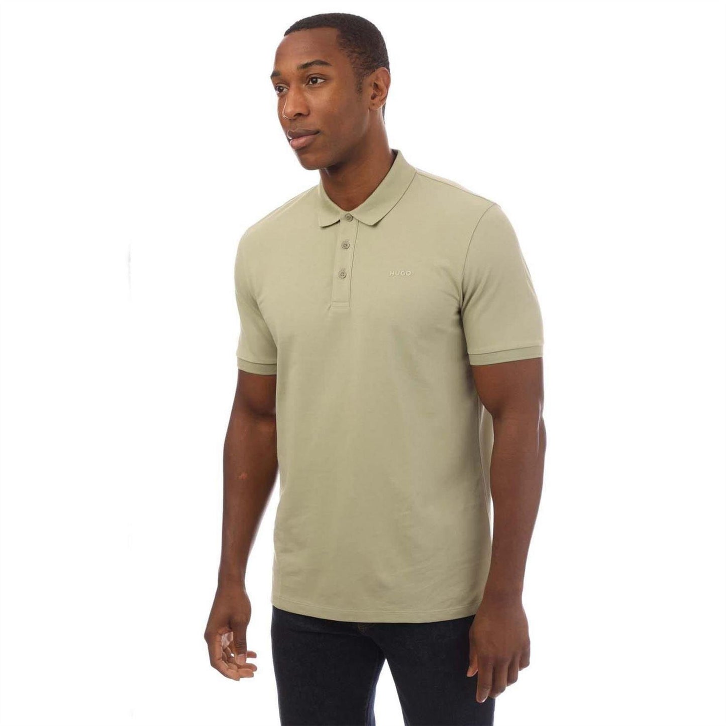 Green - Front - Hugo Mens Donos222 Short-Sleeved Polo Shirt