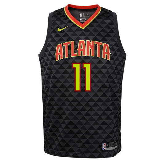 Black - Front - Atlanta Hawks Childrens-Kids Young Nike Basketball Jersey