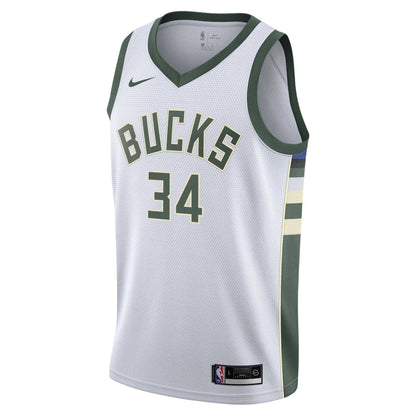 White - Front - Milwaukee Bucks Childrens-Kids Antetokounmpo Basketball Jersey