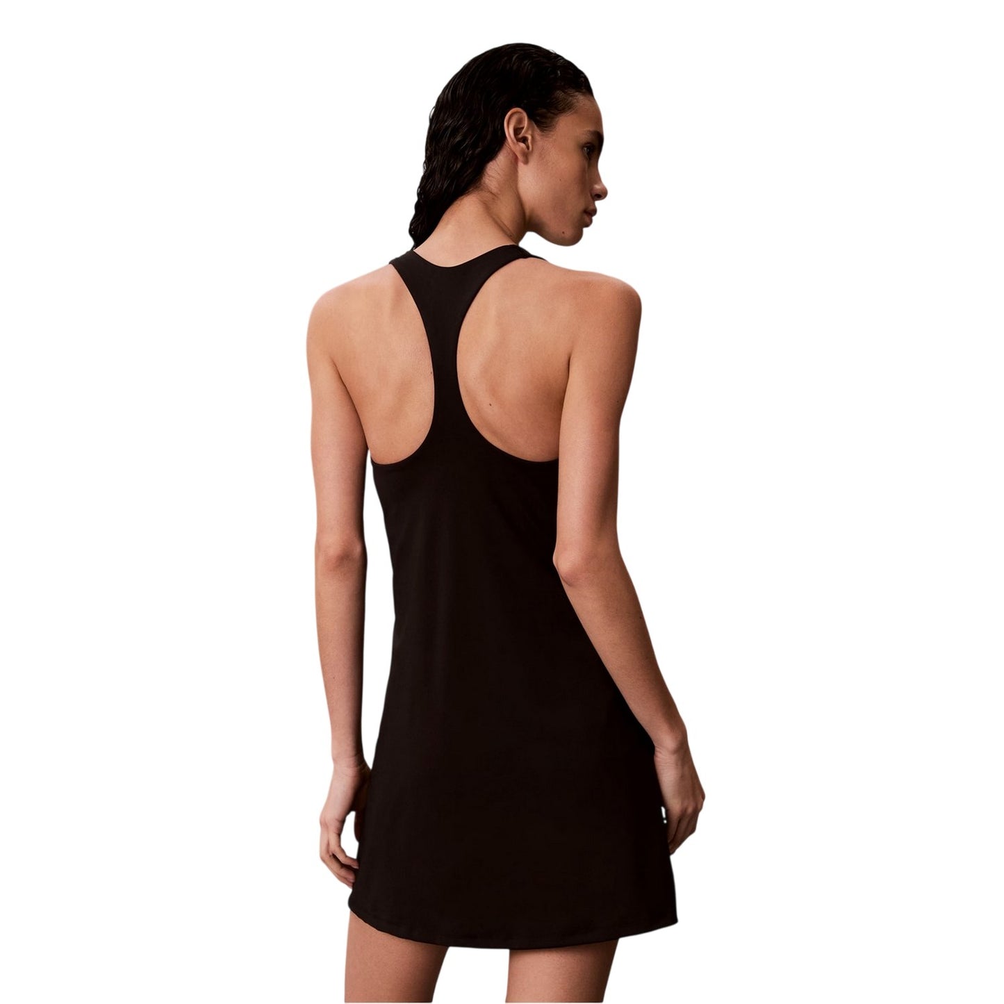 Black - Back - Calvin Klein Womens-Ladies Icon Jersey Mini Dress