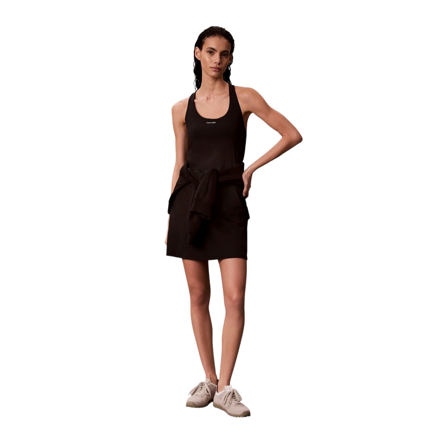 Black - Side - Calvin Klein Womens-Ladies Icon Jersey Mini Dress