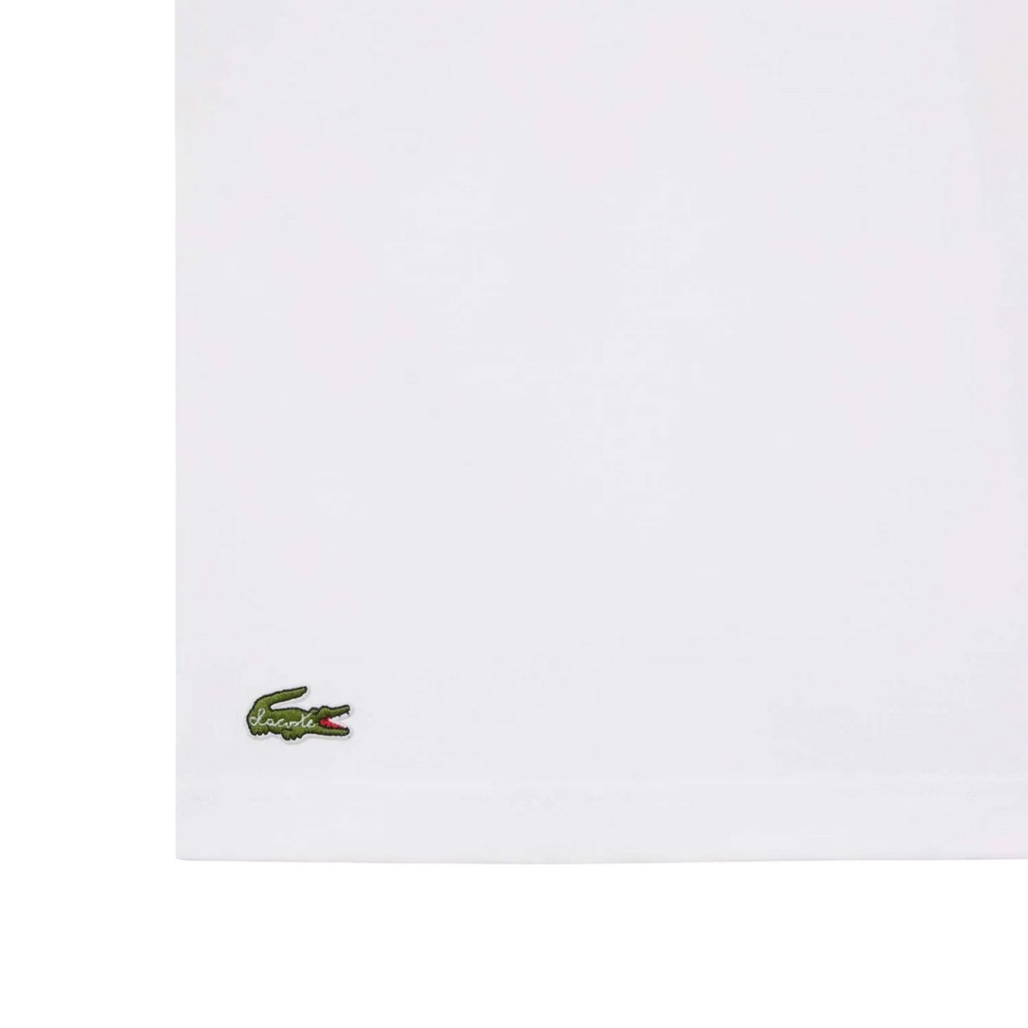 White - Back - Lacoste Mens Printed Cotton T-Shirt