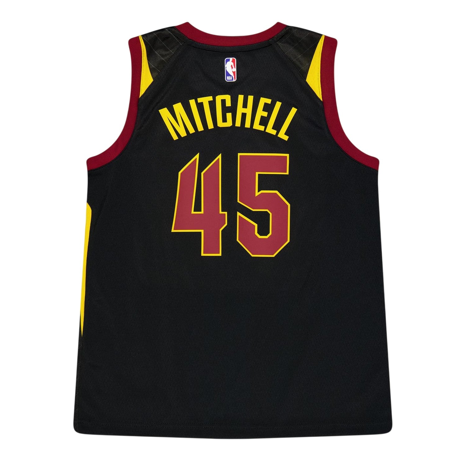 Black - Back - Cleveland Cavaliers Childrens-Kids Donovan Mitchell Nike Basketball Jersey