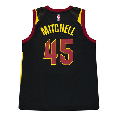 Black - Back - Cleveland Cavaliers Childrens-Kids Donovan Mitchell Nike Basketball Jersey