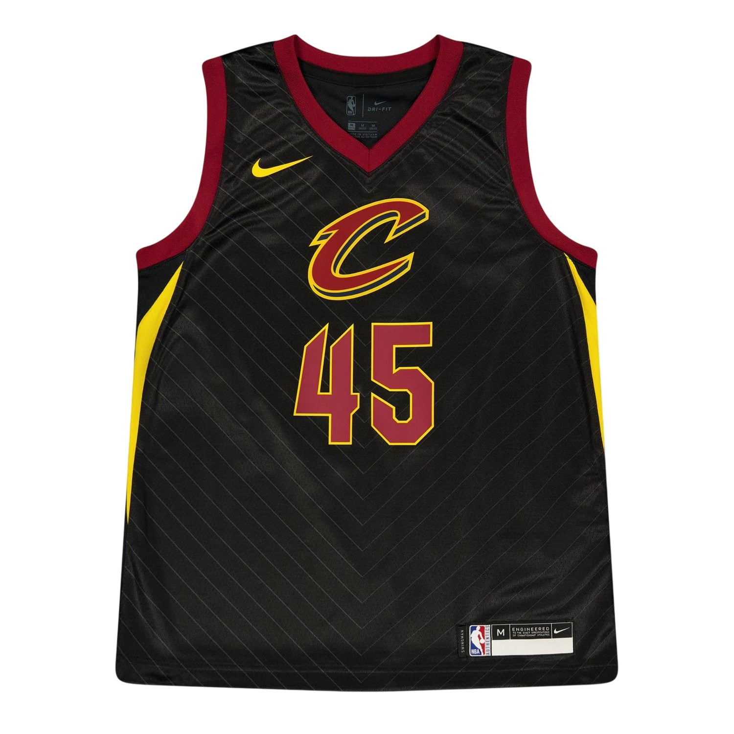 Black - Front - Cleveland Cavaliers Childrens-Kids Donovan Mitchell Nike Basketball Jersey