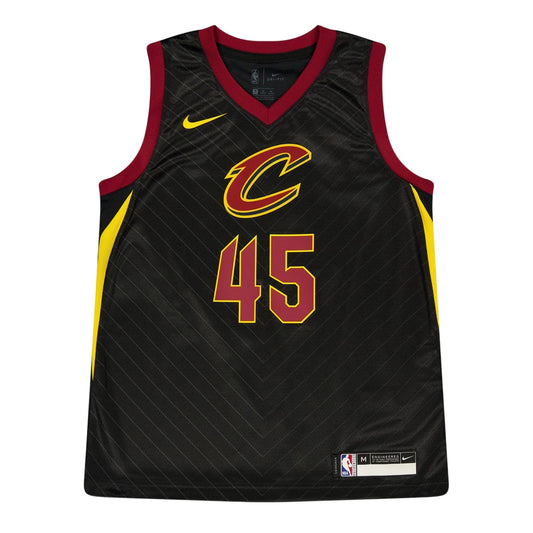 Black - Front - Cleveland Cavaliers Childrens-Kids Donovan Mitchell Nike Basketball Jersey