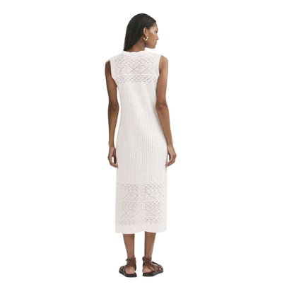 Cream - Back - Finery Womens-Ladies Ravi Knitted Midi Dress