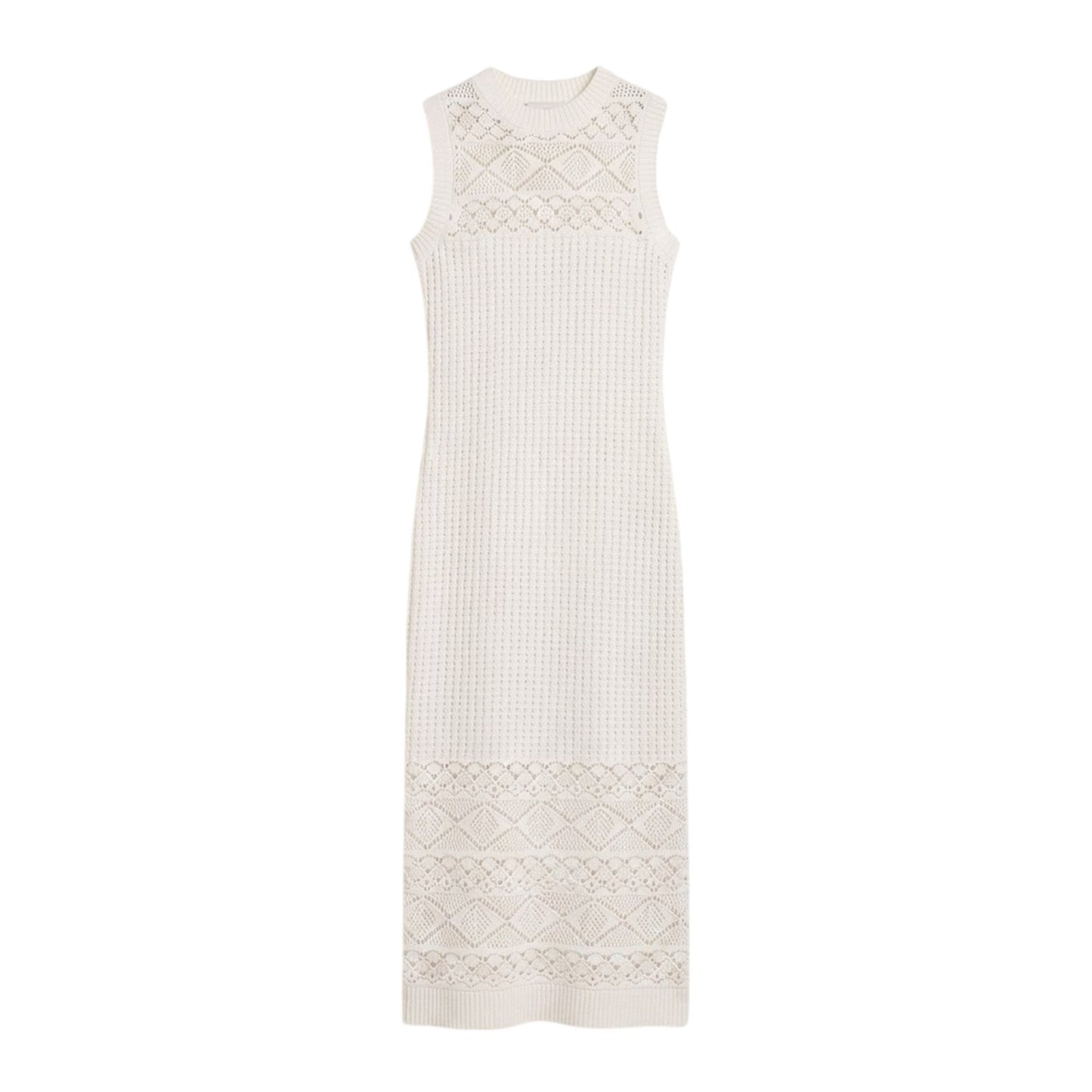 Cream - Front - Finery Womens-Ladies Ravi Knitted Midi Dress
