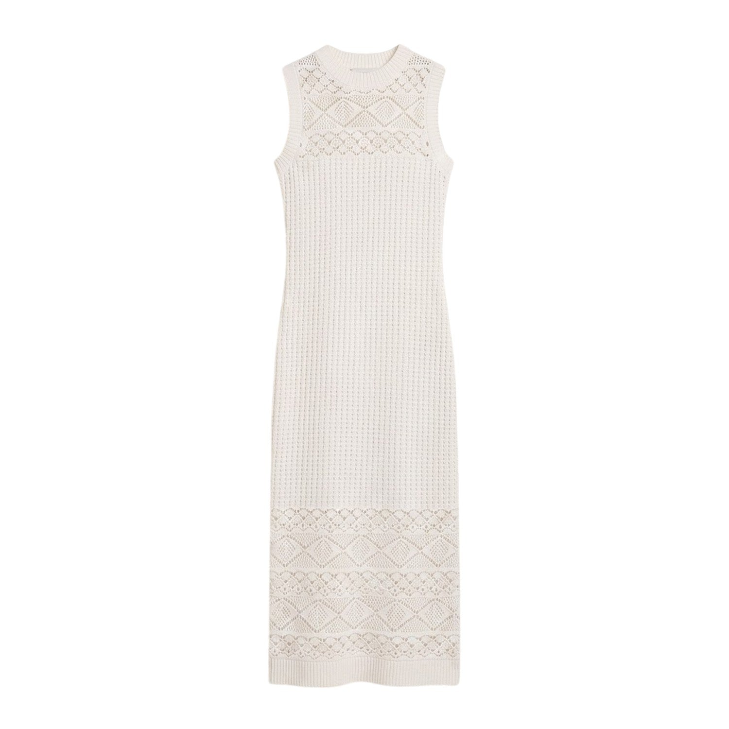 Cream - Front - Finery Womens-Ladies Ravi Knitted Midi Dress