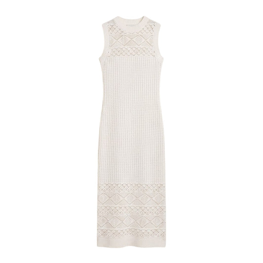 Cream - Front - Finery Womens-Ladies Ravi Knitted Midi Dress