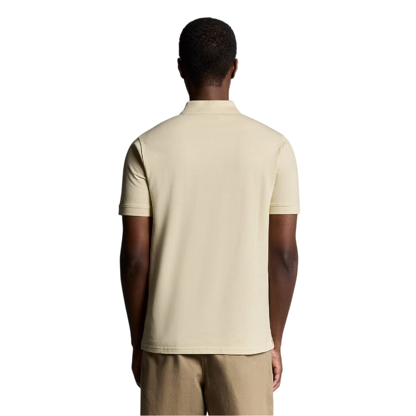 Beige - Back - Lyle & Scott Mens Superfine Polo Shirt