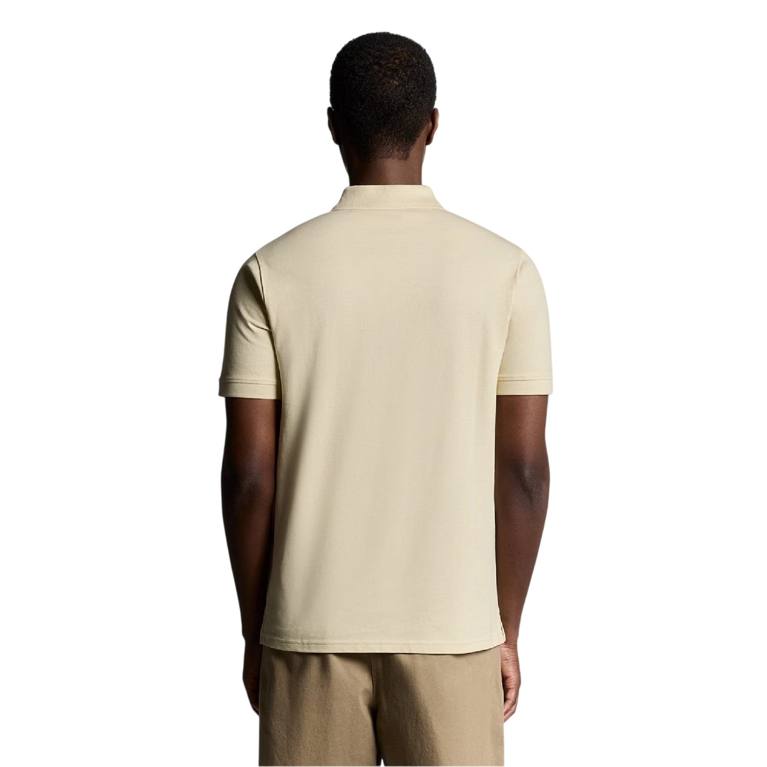 Beige - Back - Lyle & Scott Mens Superfine Polo Shirt