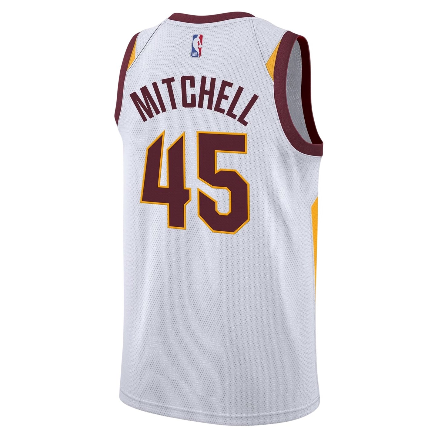 White - Back - Cleveland Cavaliers Childrens-Kids Donovan Mitchell Basketball Jersey