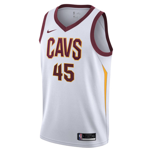 White - Front - Cleveland Cavaliers Childrens-Kids Donovan Mitchell Basketball Jersey