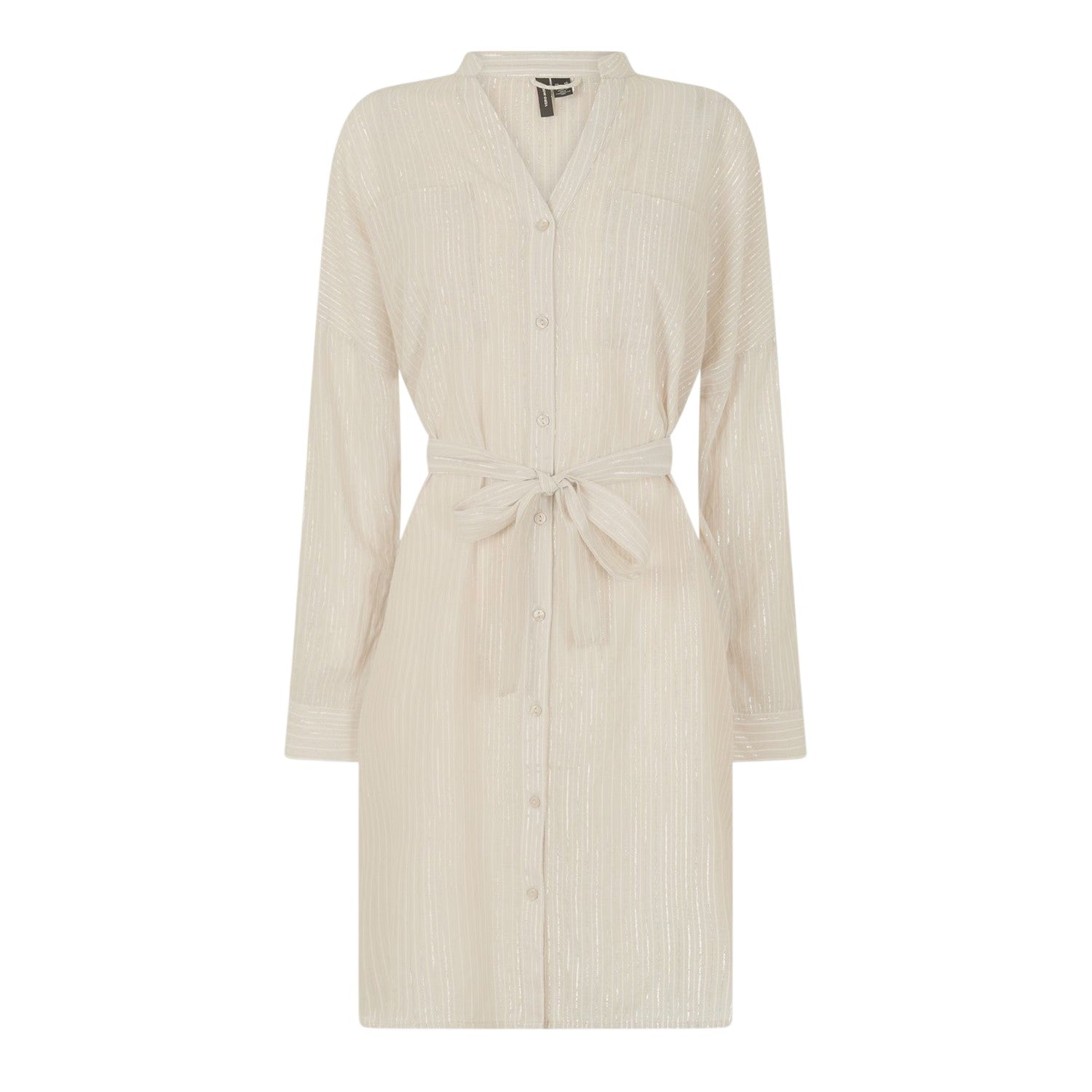 Silver - Front - Vero Moda Womens-Ladies Ines Striped Shirt Dress