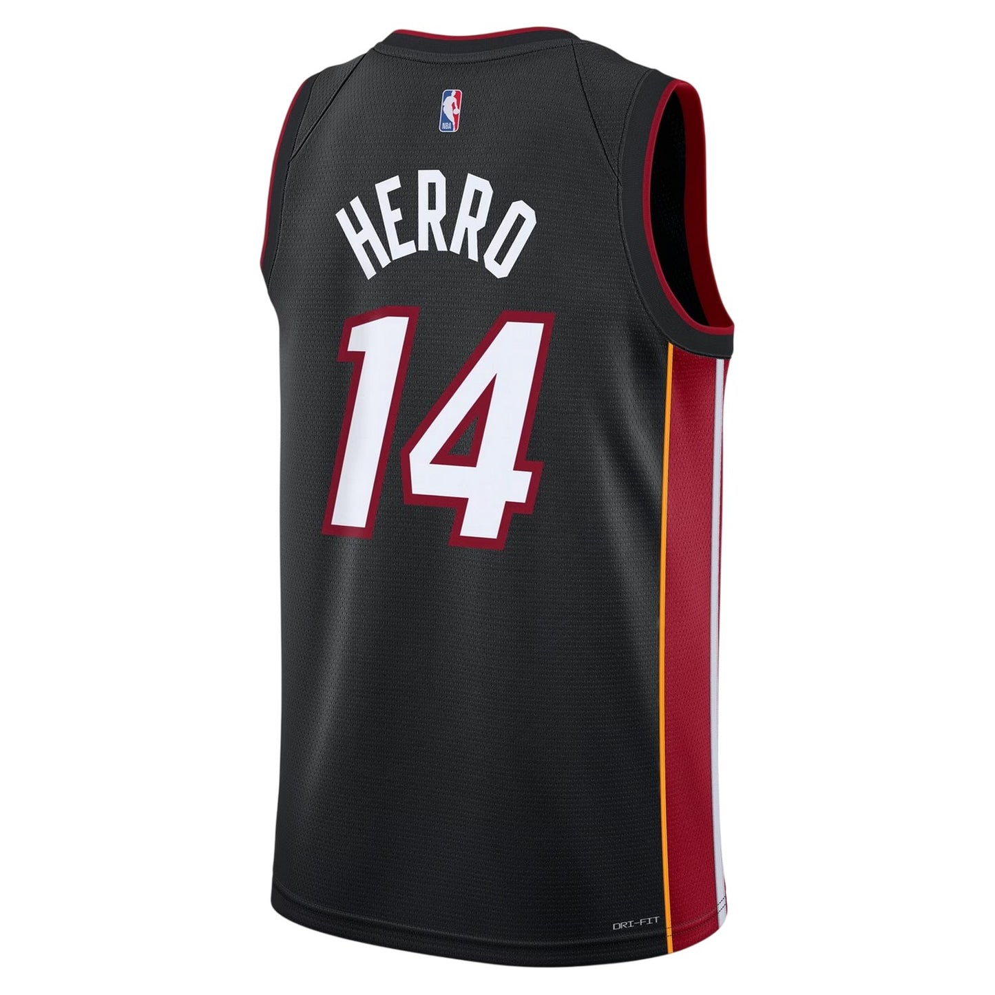 Black - Back - Miami Heat Childrens-Kids Herro Nike Basketball Jersey