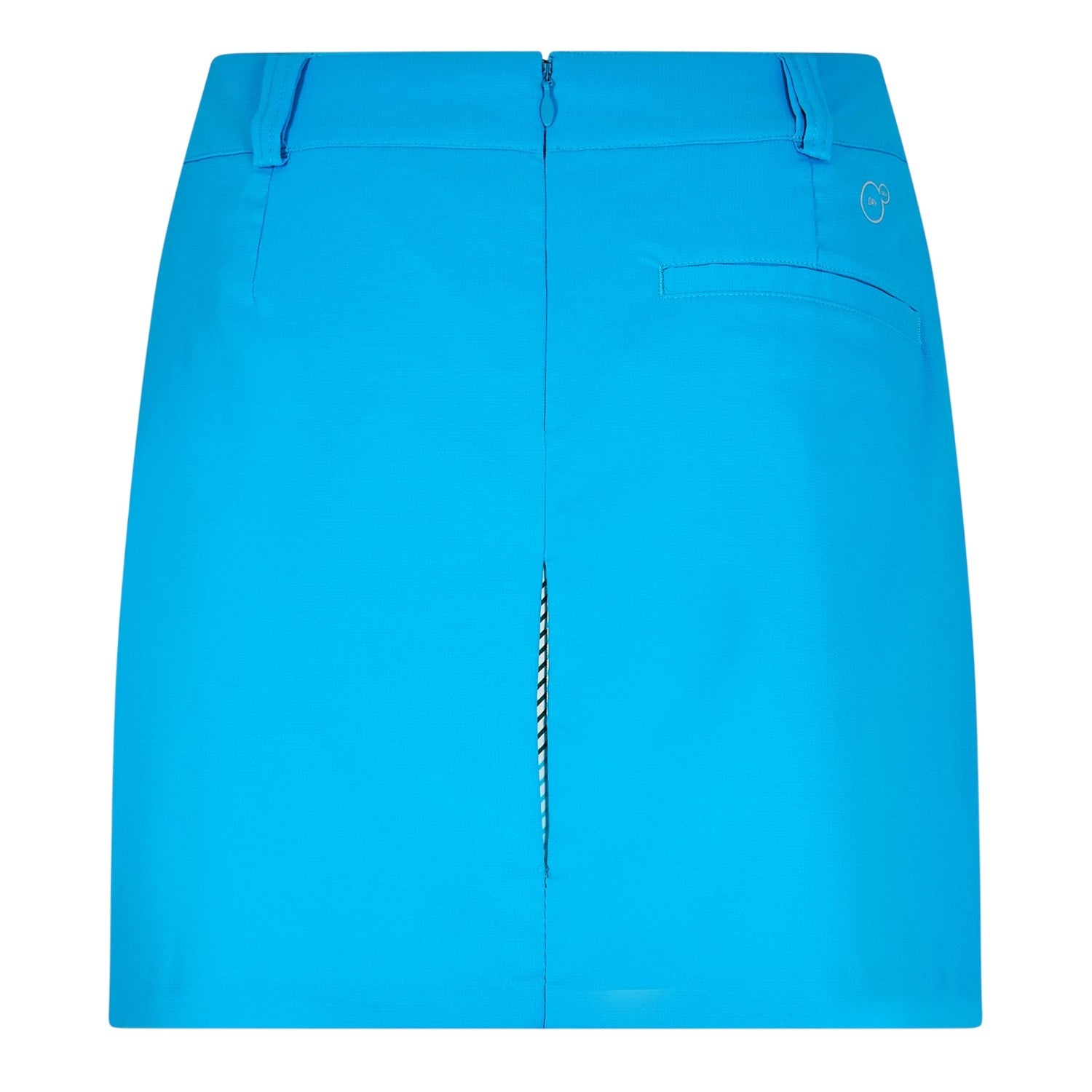 Blue - Back - Puma Womens-Ladies Woven Pleated Golf Skort