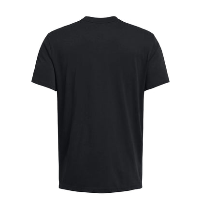 Black - Back - Under Armour Mens Repeat Logo Heavyweight T-Shirt