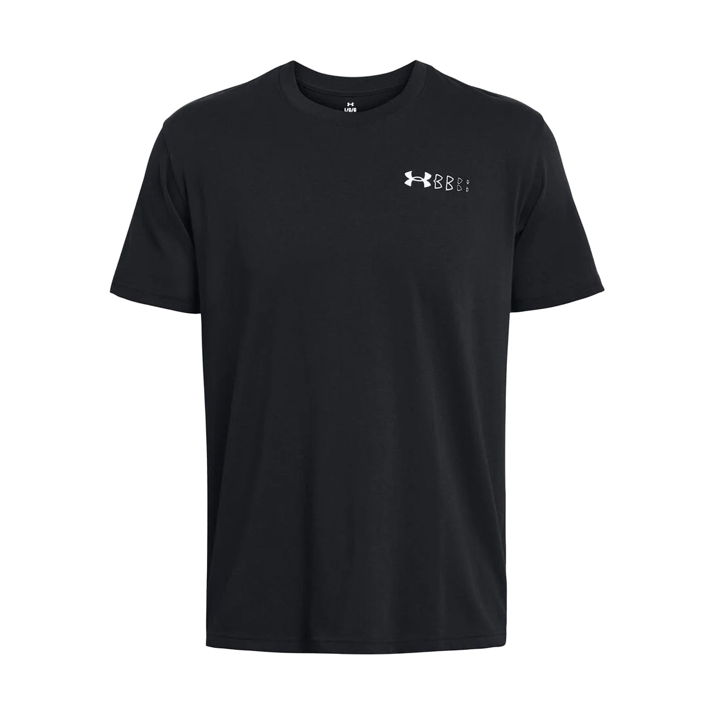 Black - Front - Under Armour Mens Repeat Logo Heavyweight T-Shirt