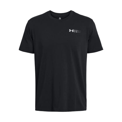 Black - Front - Under Armour Mens Repeat Logo Heavyweight T-Shirt