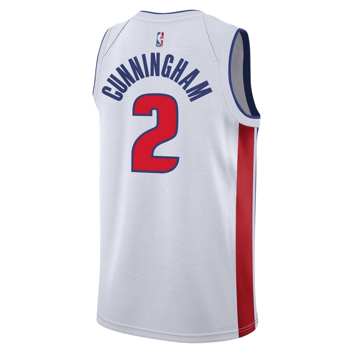 White - Back - Detroit Pistons Childrens-Kids Cunningham Basketball Jersey