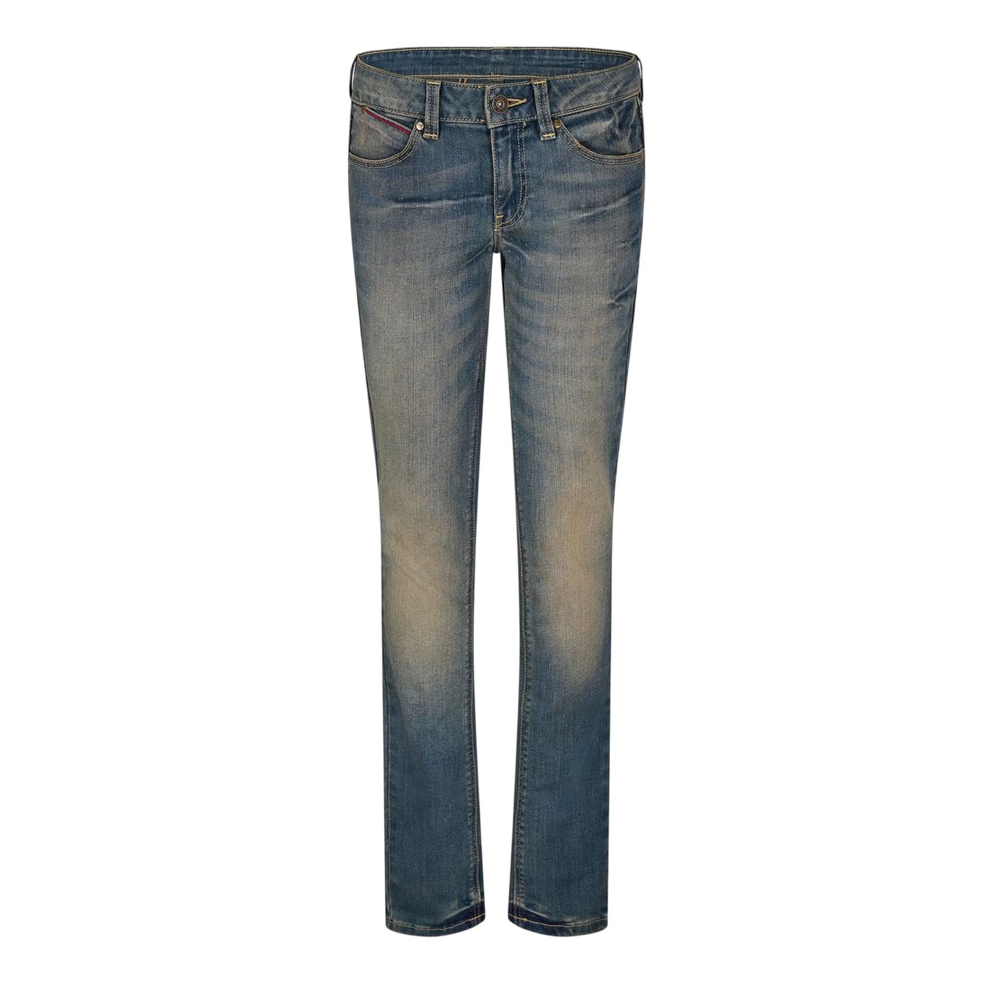 Grey - Front - Puma Womens-Ladies Faded Skinny Jeans