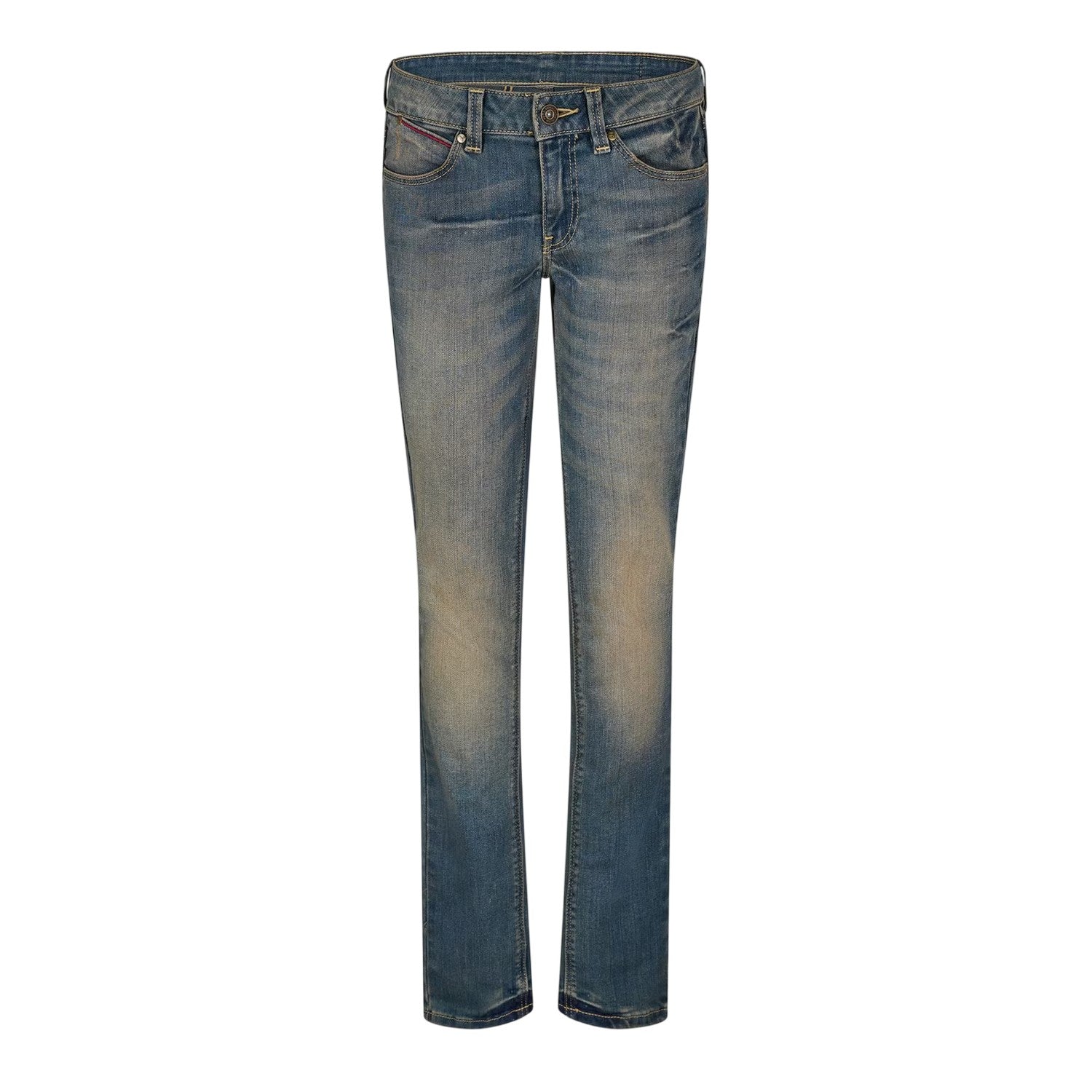 Grey - Front - Puma Womens-Ladies Faded Skinny Jeans