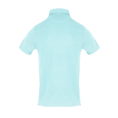 Sky Blue - Back - Aquascutum Mens Collared Polo Shirt