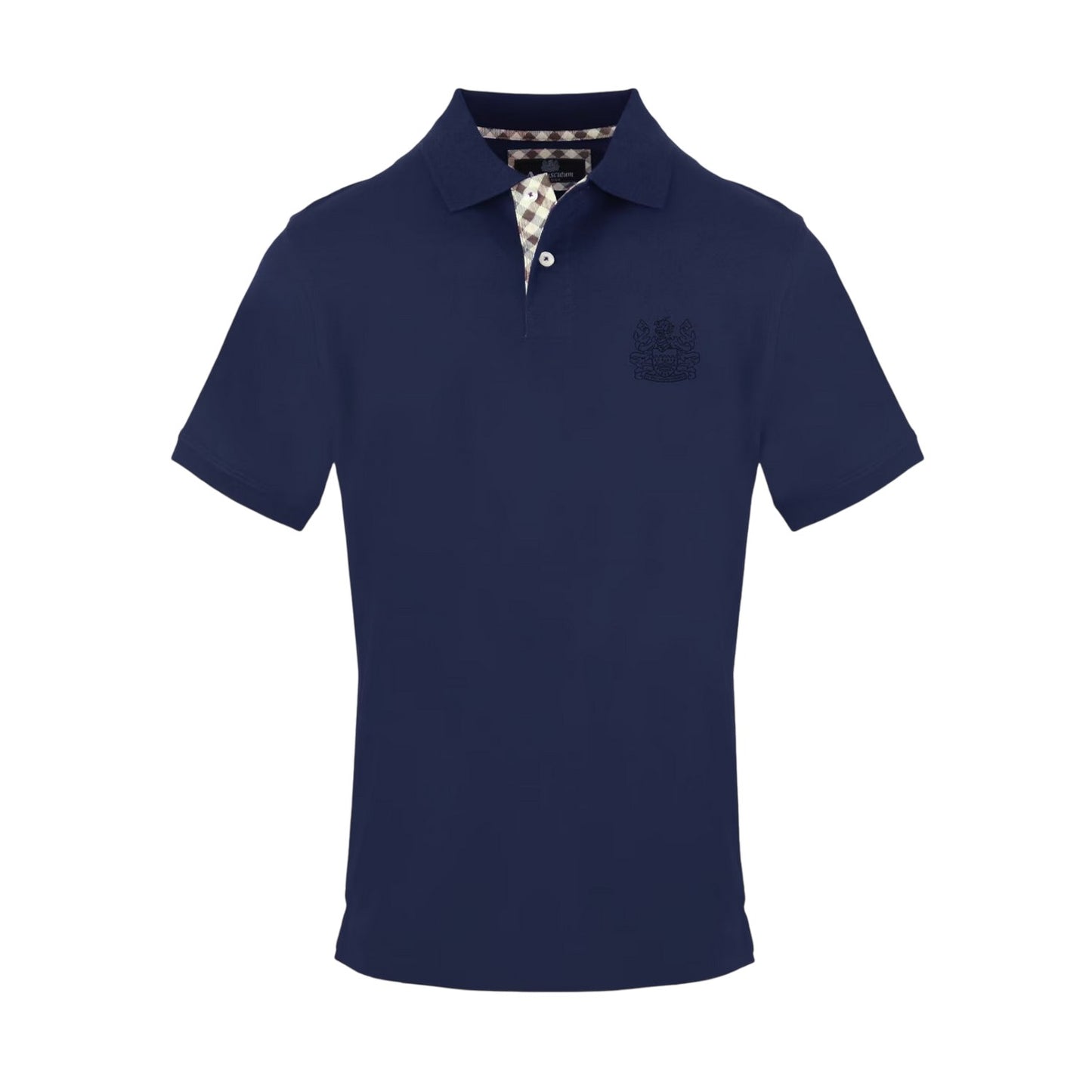 Navy - Front - Aquascutum Mens Collared Polo Shirt