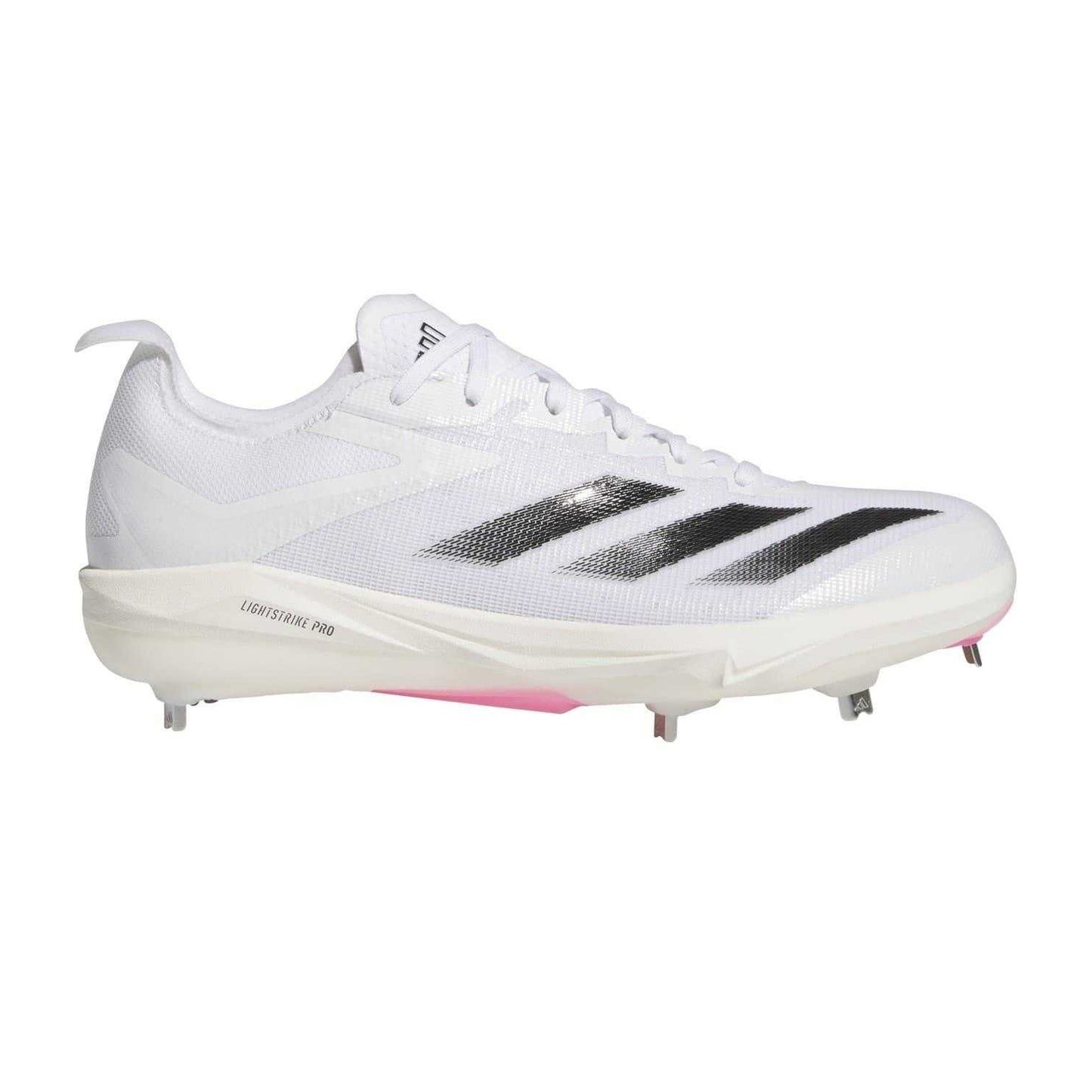 White - Front - Adidas Mens Adizero Electric 2.0 3 Stripes Running Trainers