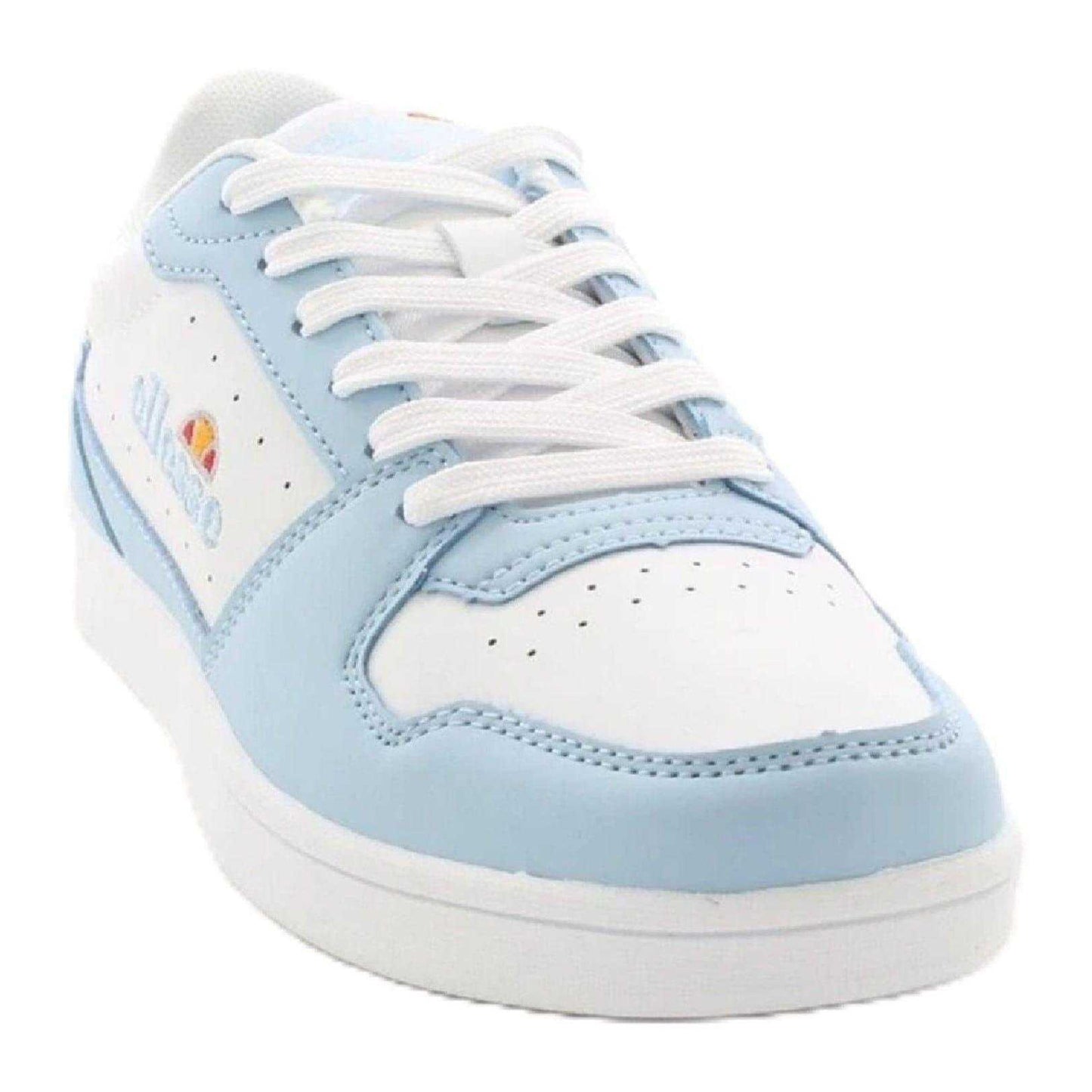 White-Skyblue Washed - Side - Ellesse Womens-Ladies Nole Athletic Trainers