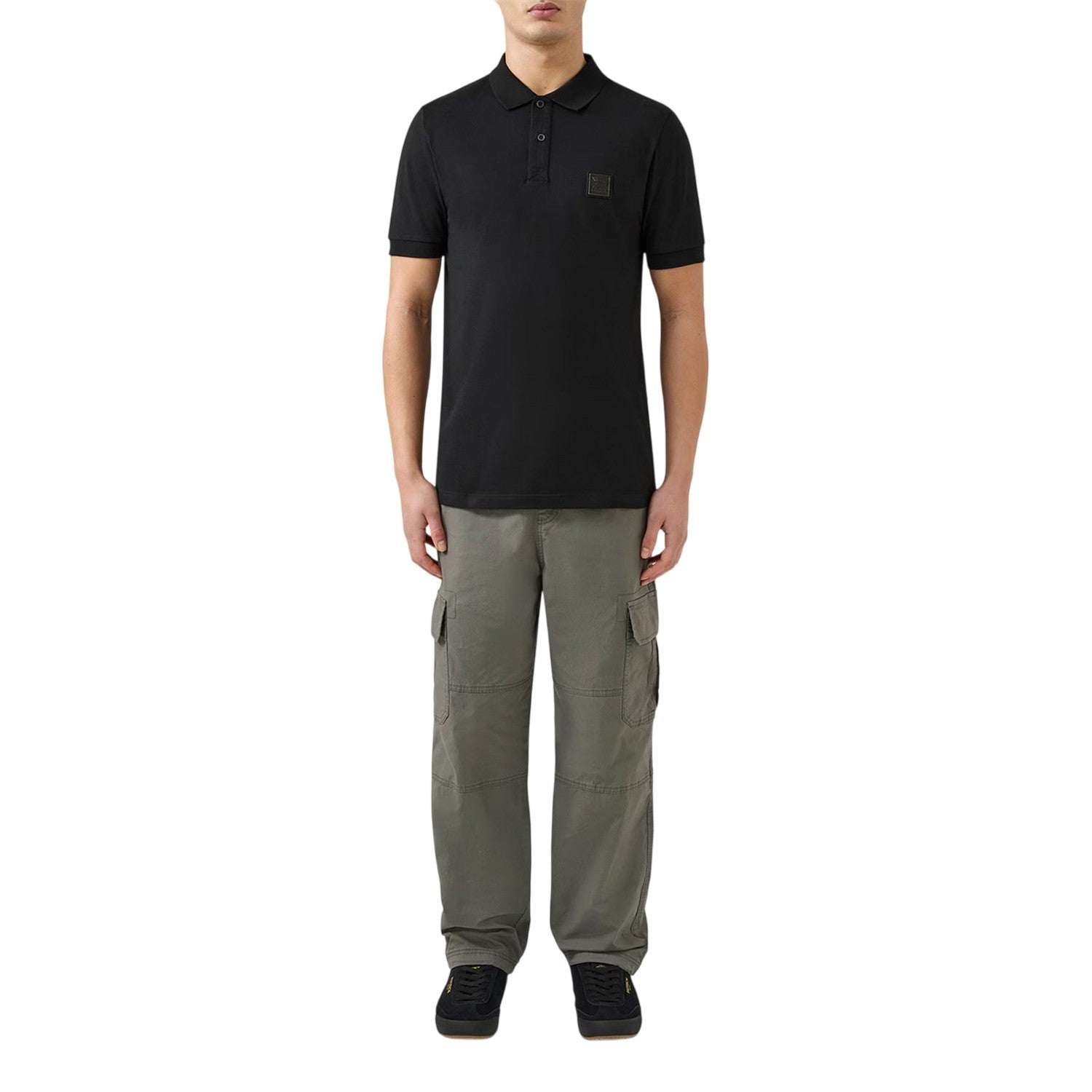 Black - Side - Patrick Mens Harrison Polo Shirt