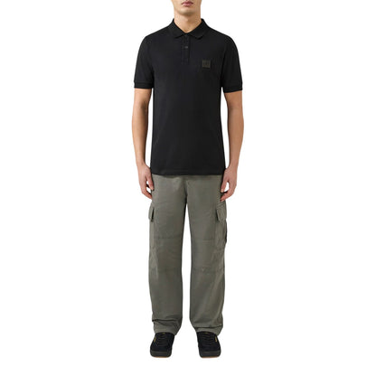 Black - Side - Patrick Mens Harrison Polo Shirt