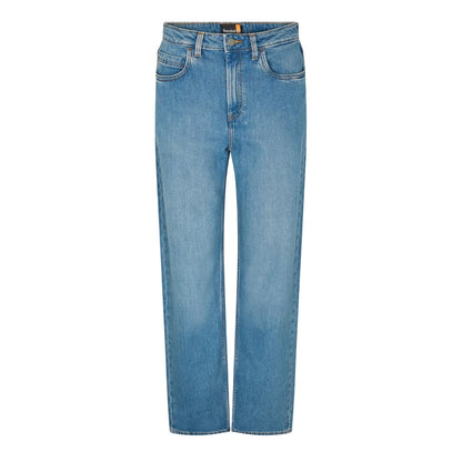 Light Blue - Front - Timberland Womens-Ladies Mid Rise Straight Leg Jeans