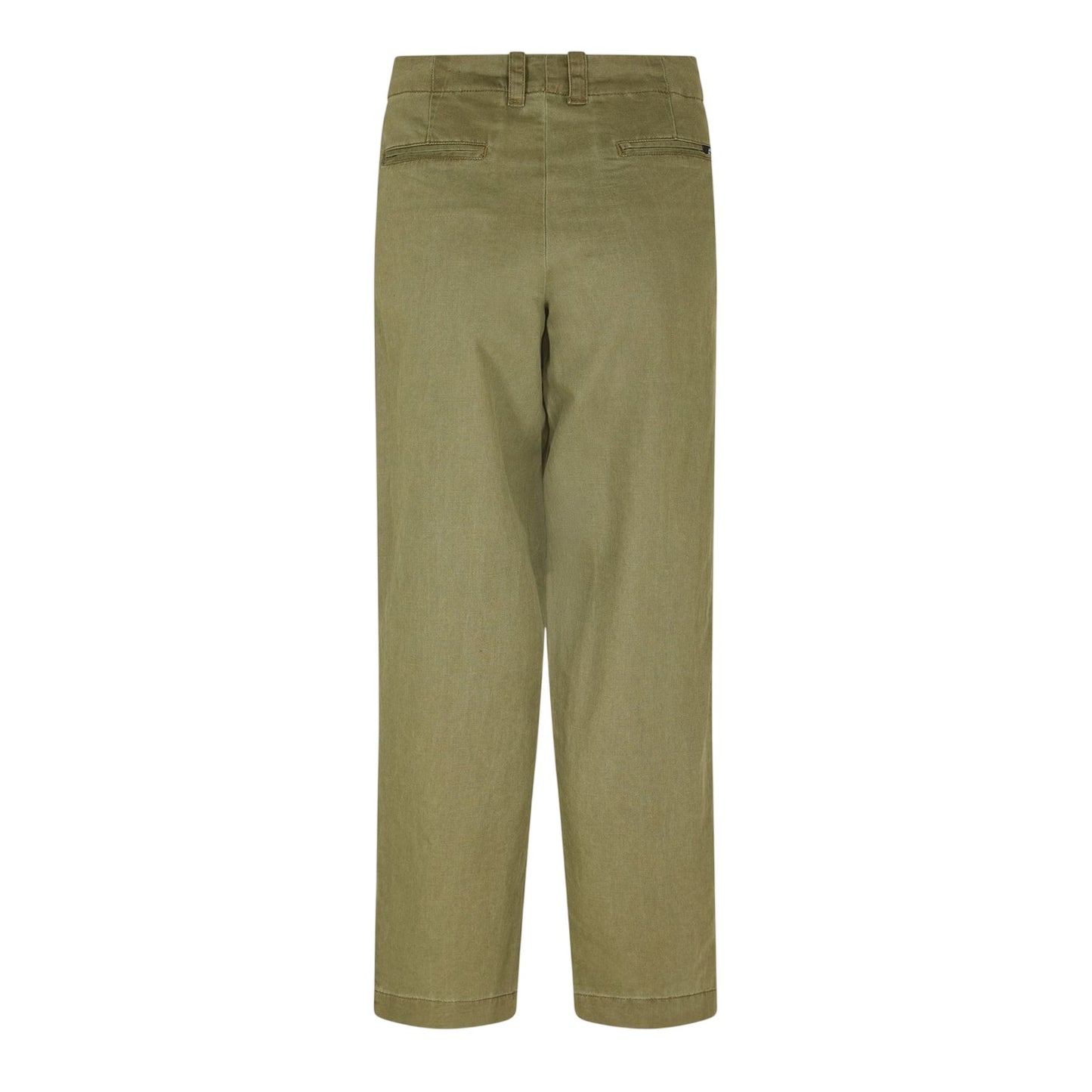 Leaf Green - Back - Timberland Womens-Ladies Linen Blend Utility Pocket Straight Chinos