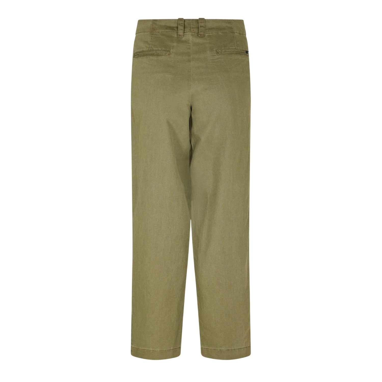 Leaf Green - Back - Timberland Womens-Ladies Linen Blend Utility Pocket Straight Chinos