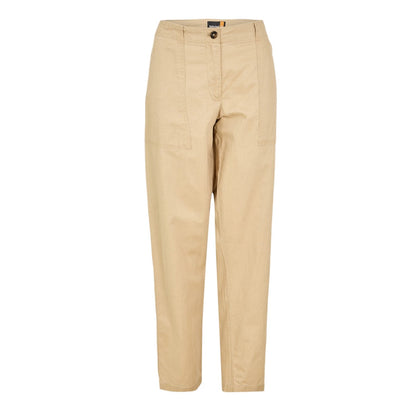 Safari - Front - Timberland Womens-Ladies Linen Blend Utility Pocket Straight Chinos