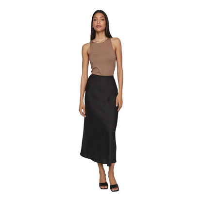 Black - Lifestyle - Vila Womens-Ladies Ellette Midi Skirt