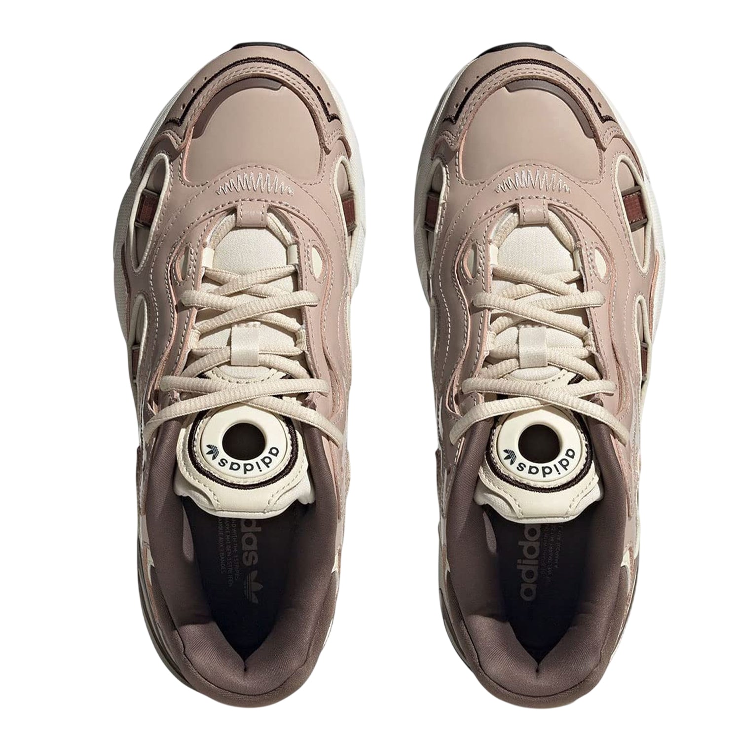 Brown-Light Brown - Lifestyle - Adidas Womens-Ladies Astir Leather Platform Trainers