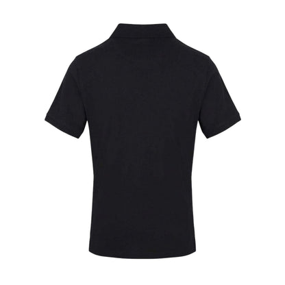 Black - Back - Aquascutum Mens Embroidered Logo Polo Shirt