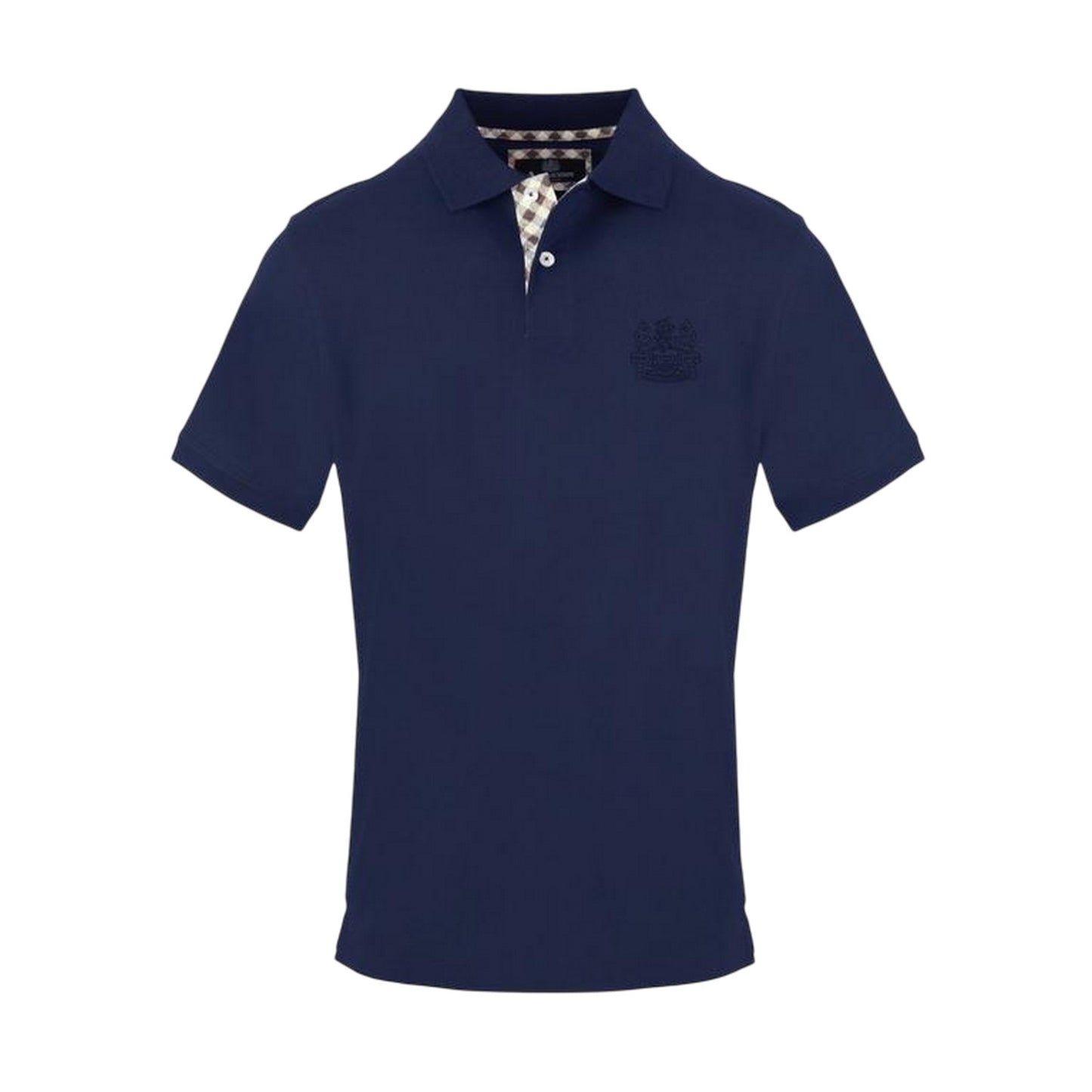 Navy - Front - Aquascutum Mens Embroidered Logo Polo Shirt