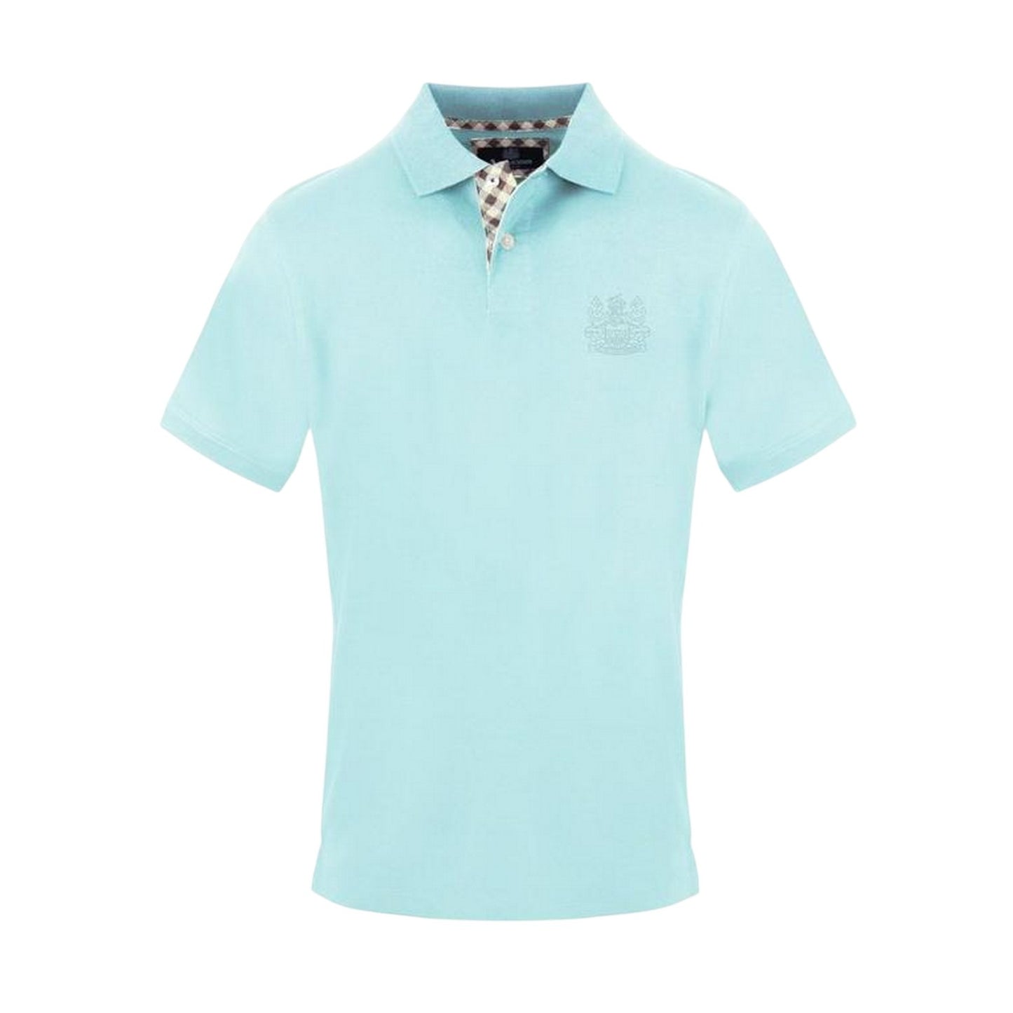 Sky Blue - Front - Aquascutum Mens Embroidered Logo Polo Shirt