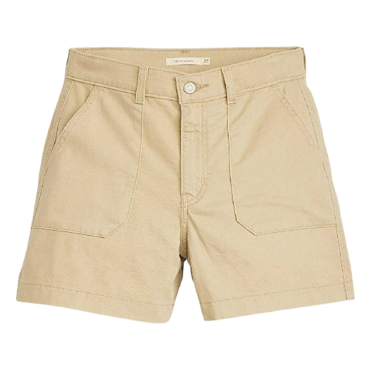 Safari - Front - Levis Womens-Ladies Utility Pocket High Waist Shorts
