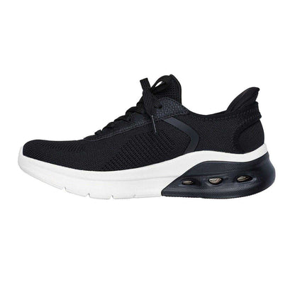 Black-White - Back - Skechers Womens-Ladies Bobs Arc Waves 2.0 Slip-In Trainers