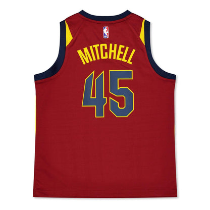 Team Red - Back - Nike Childrens-Kids Mitchell Cleveland Cavaliers Basketball Jersey