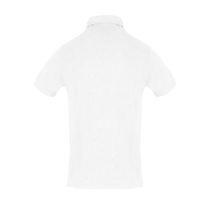 White - Back - Aquascutum Mens Collared Polo Shirt